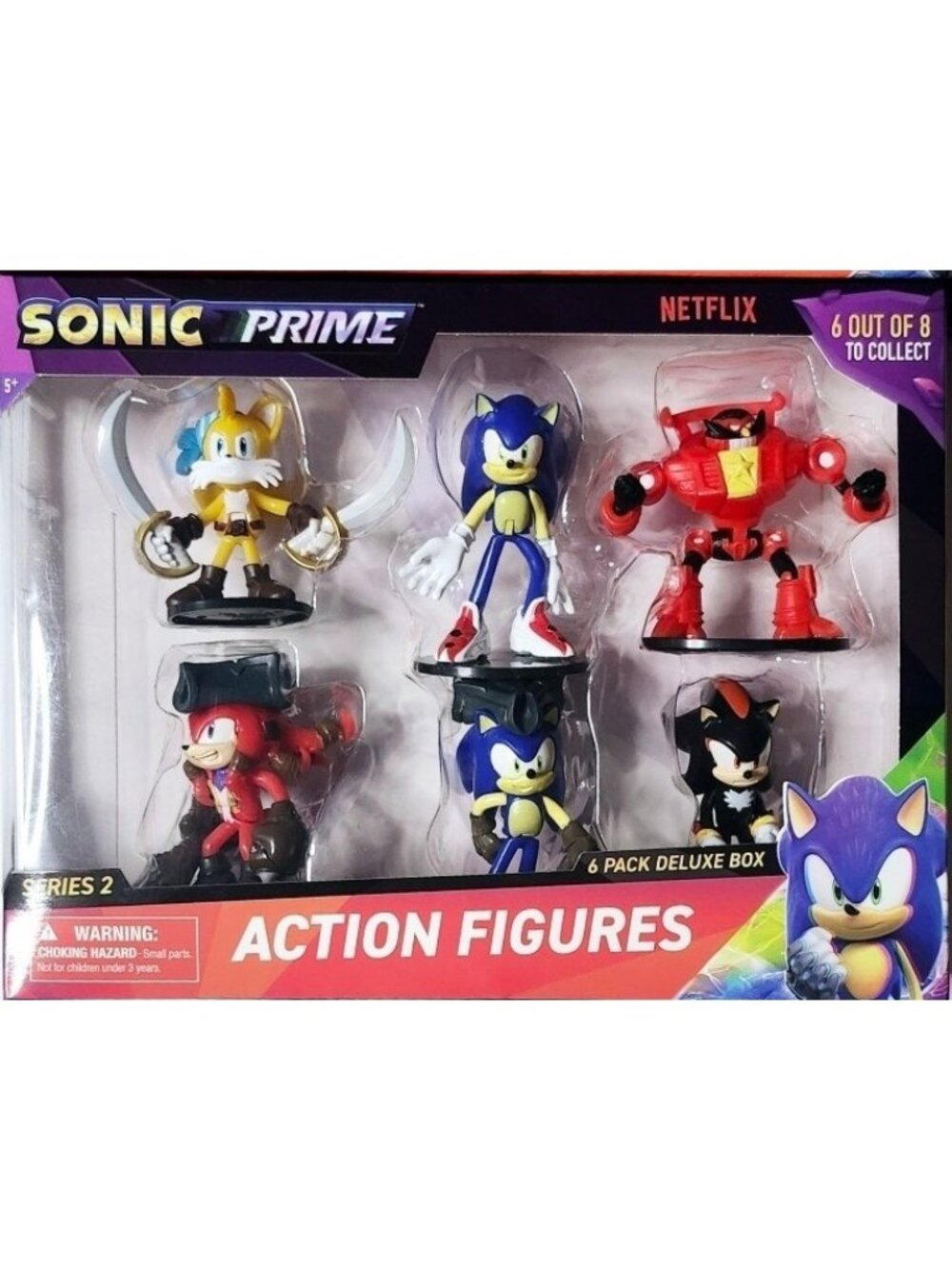 Sonic Prime: Action Figures V2 - 6 Pack - 3" Articulated Collectible Figures